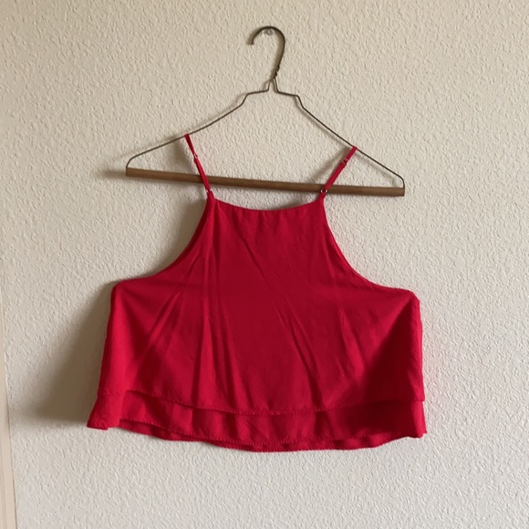 Forever 21 red, flowy tank top. - Picture 3 of 5